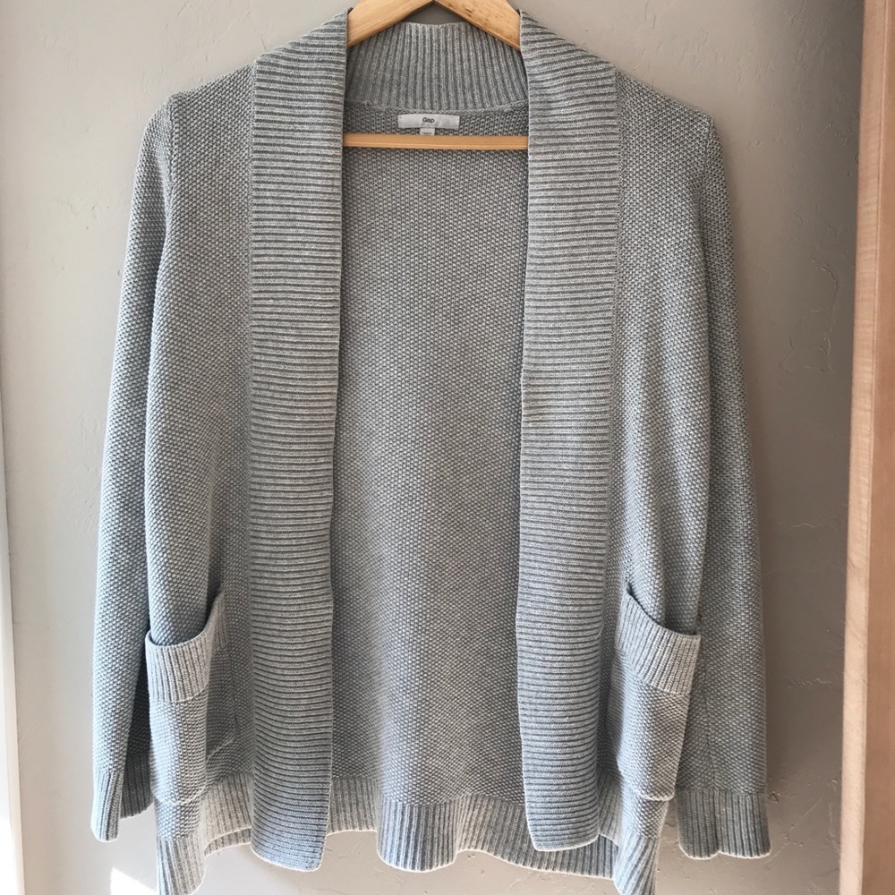 Classic cotton grey cardigan Gap | small